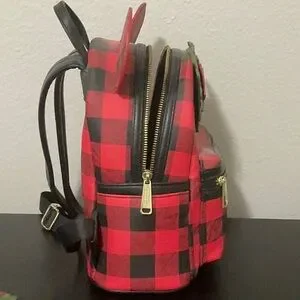 Disney | Bags | Disney Loungefly Red And Black Plaid  display picture 3